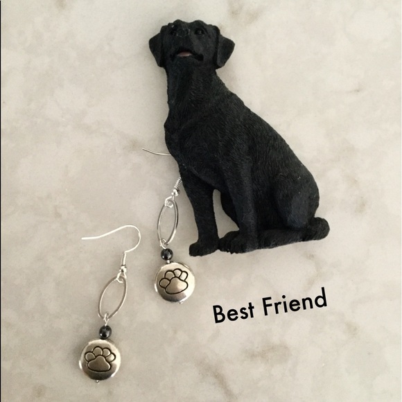 ldmtreasures Jewelry - Dog Paw Earrings, Dog Lover Earrings One of a Kind